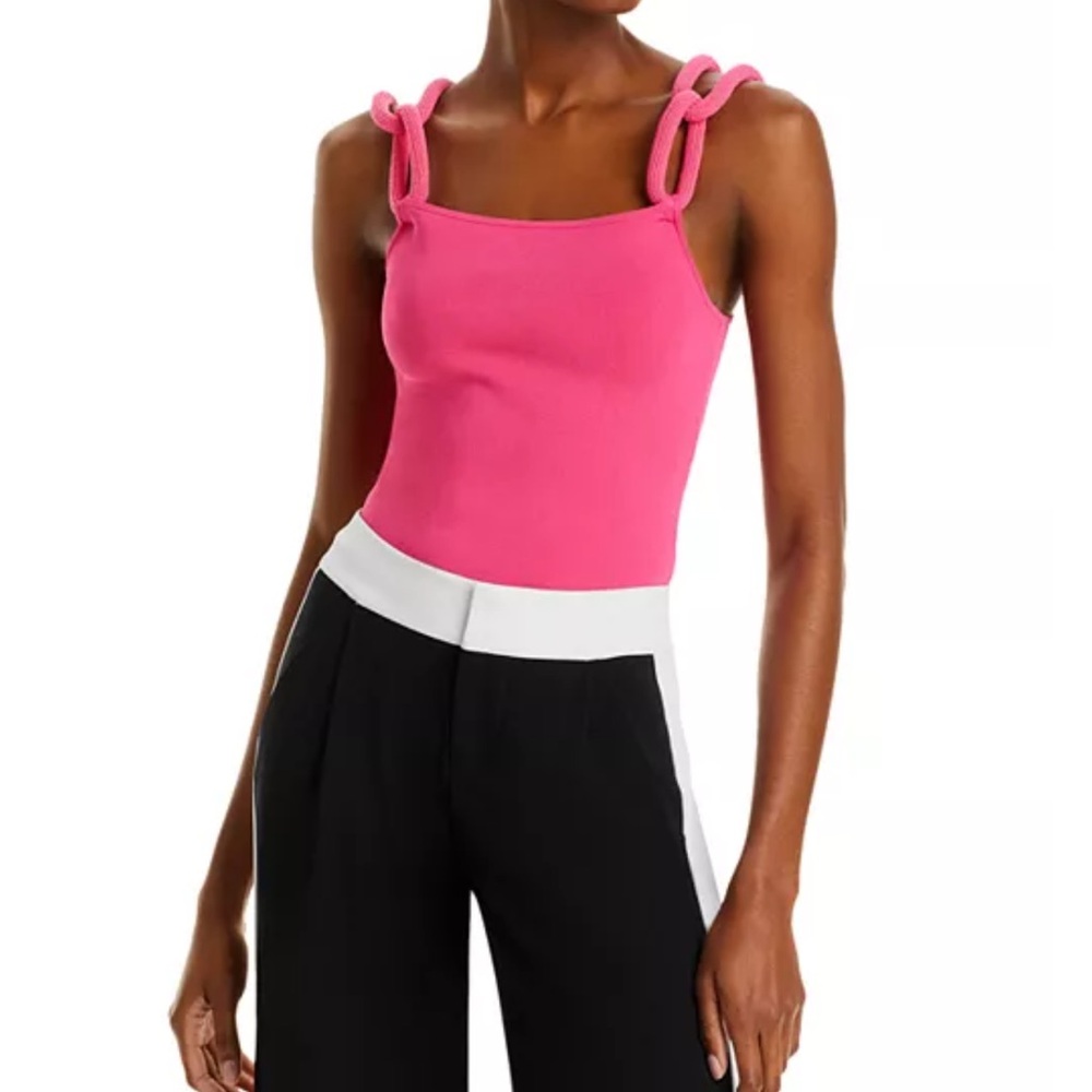 Alice + Olivia Gretel Link Strap Knit Tank